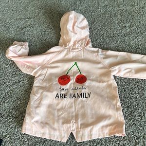 Zara Kids Pink Jacket with Cherry Design